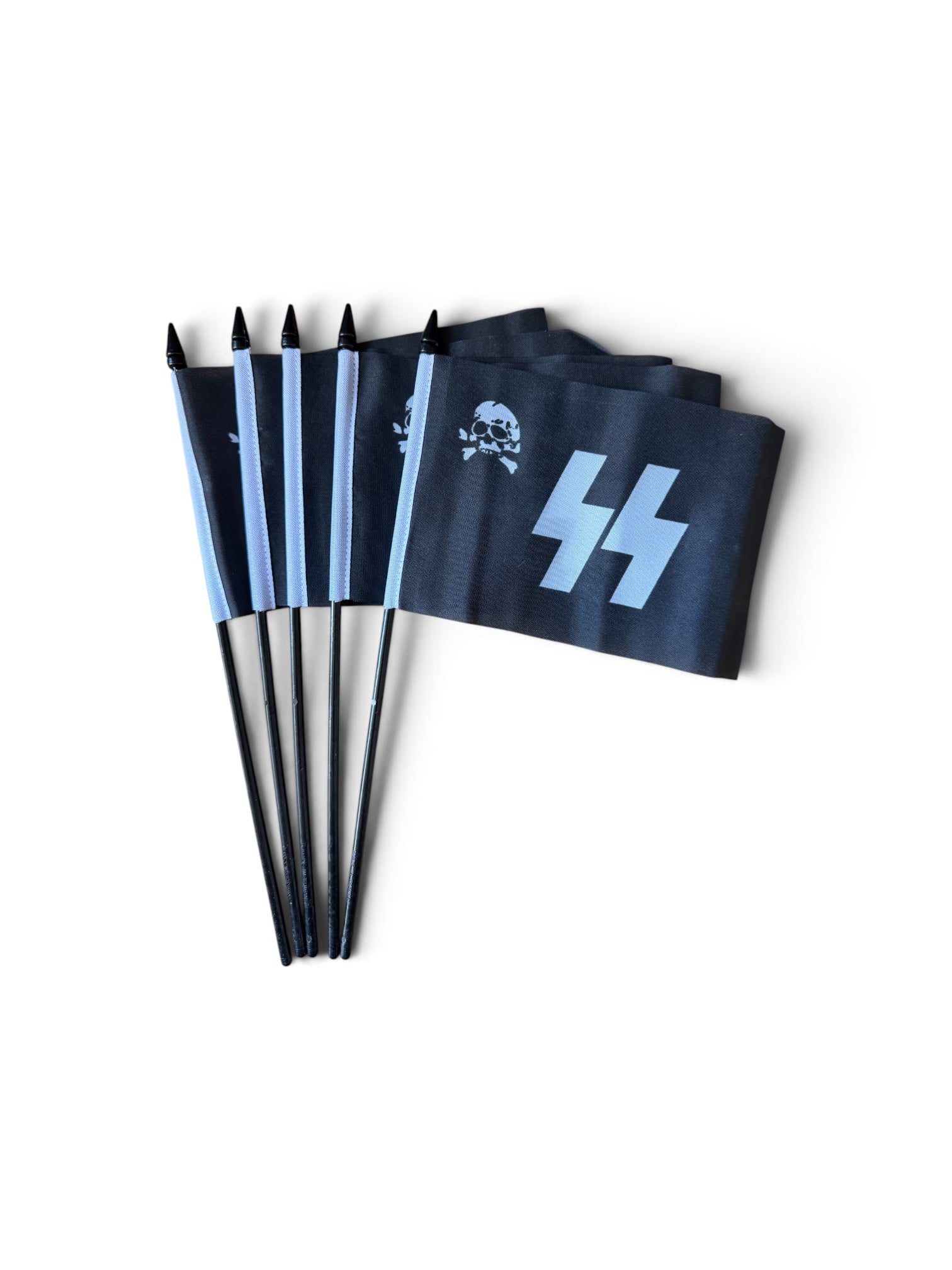 GERMAN SS SKULL - PACK OF 5 HAND FLAGS (15cm x 10cm)