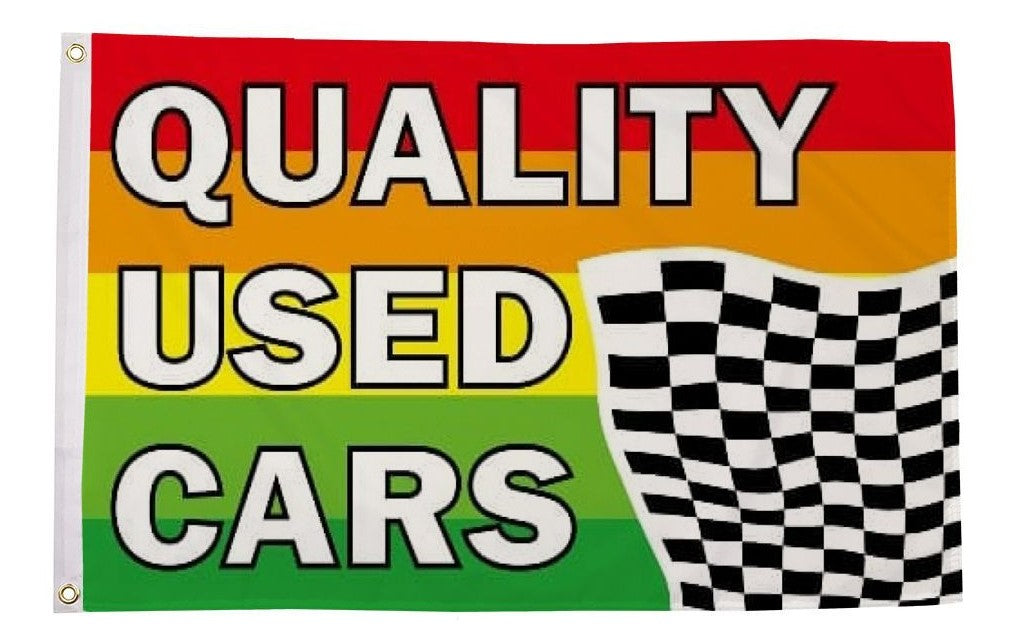 QUALITY USED CARS 5x3 feet FLAG 150cm x 90cm MOTOR SALES