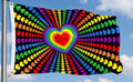 Rainbow Love Courtesy DuraFlag Rope and Toggled (20in x 12in)