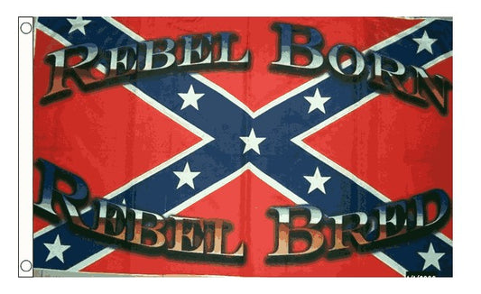 REBEL BORN AND BRED FLAG 150cm x 90cm (5x3 feet)