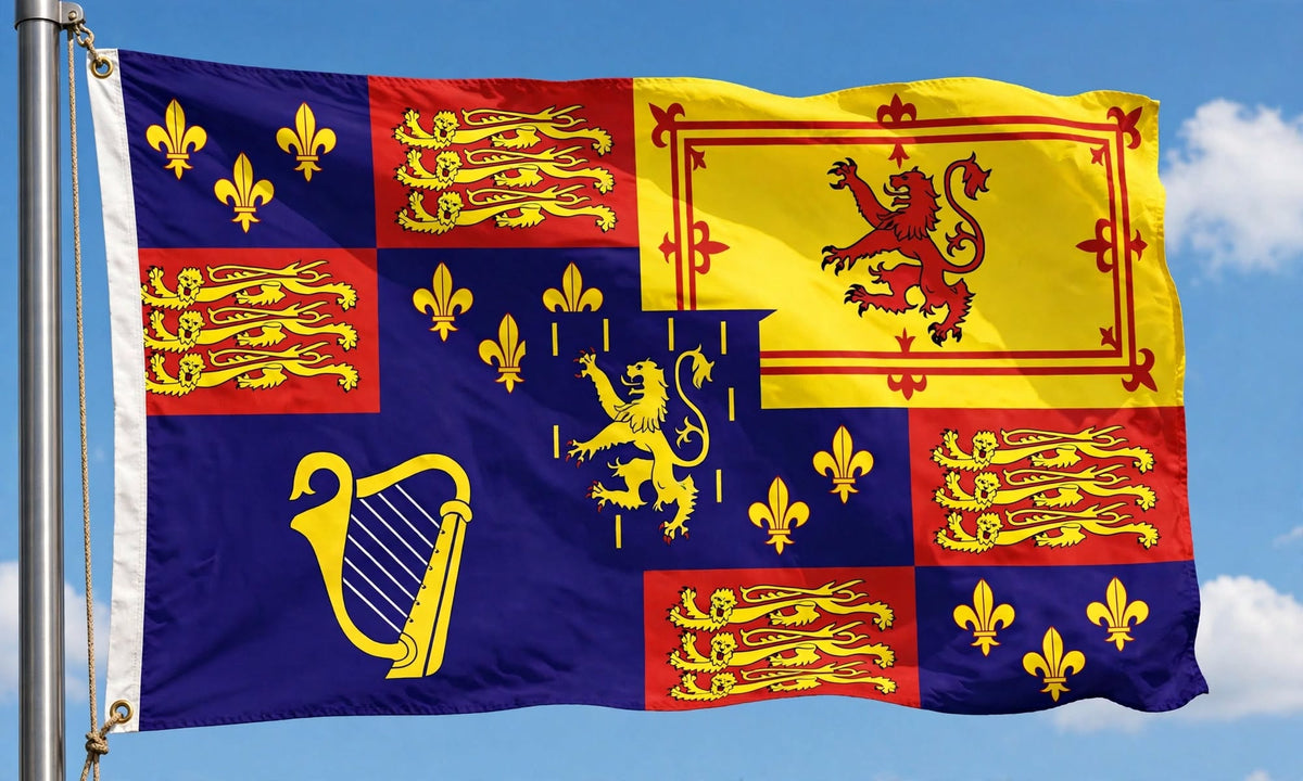 ROYAL STANDARD FLAG WILLIAM III the 3rd 1689-1702 150cm x 90cm (5x3 feet)
