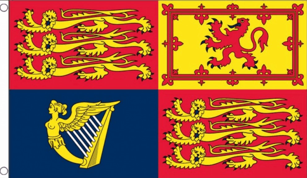 ROYAL STANDARD FLAG 150cm x 90cm CORONATION KING CHARLES QUEEN ELIZABETH 5X3ft