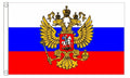 RUSSIAN FEDERATION with CREST Russia 5x3 feet FLAG 150cm x 90cm eagle