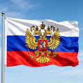 RUSSIAN FEDERATION with CREST Russia 5x3 feet FLAG 150cm x 90cm eagle