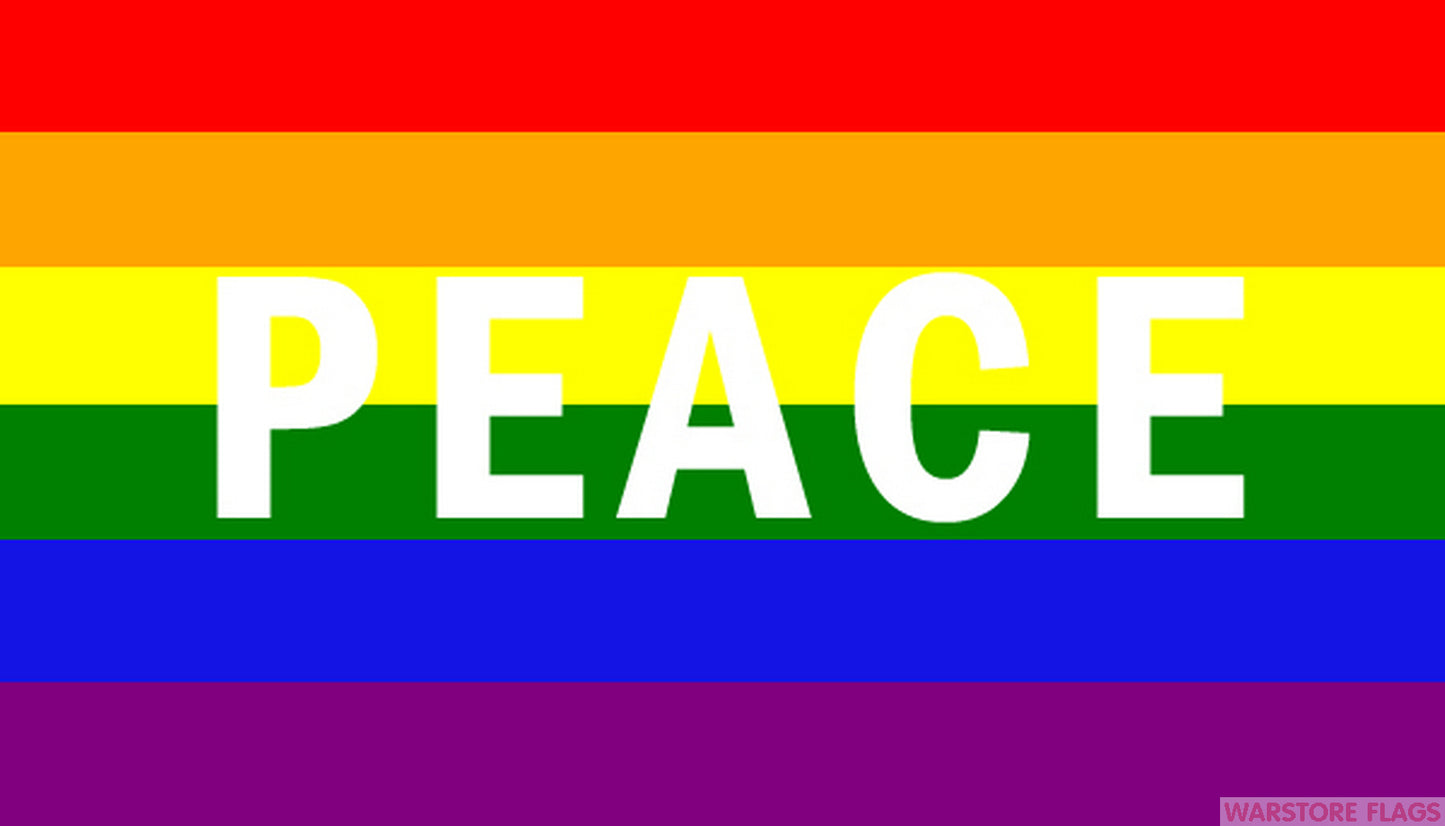 RAINBOW PEACE FLAG 3x2 feet polyester 90cm x 60cm flags