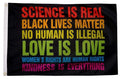 SCIENCE IS REAL LOVE IS LOVE 5x3 feet FLAG 150cm x 90cm HUMAN RIGHTS