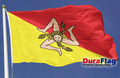 SICILY 5X3 HIGH QUALITY FLAG (150cm X 90cm) DURAFLAG with CLIPS / HOOKS