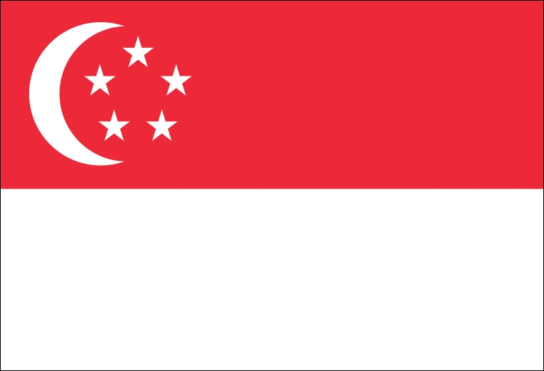 SINGAPORE FLAG 3X2 feet 90cm x 60cm FLAGS