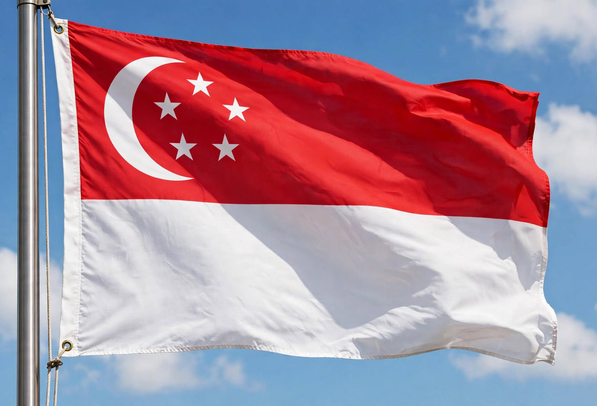 SINGAPORE FLAG 150cm x 90cm (5x3 feet)
