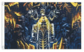 SKELETON MOTORCYCLE FLAG 150cm x 90cm (5x3 feet)