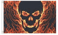 SKULL WITH FIRE FLAG 150CM X 90CM (5X3 FEET)