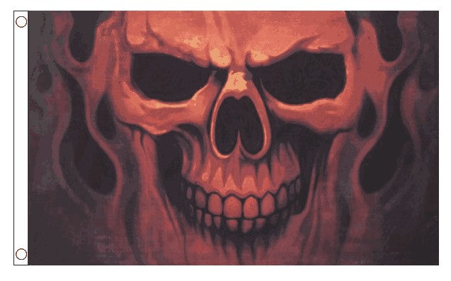 SKULL GHOST FLAG 5X3 FEET Pirate punk metal goth FLAGS