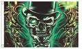 SKULL WITH TOP HAT FLAG 150cm x 90cm (5x3 feet)