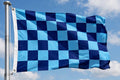 SKY BLUE AND NAVY BLUE CHECKERED FLAG 150cm x 90cm