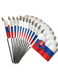 SLOVAKIA SMALL HAND FLAGS Pack of 12