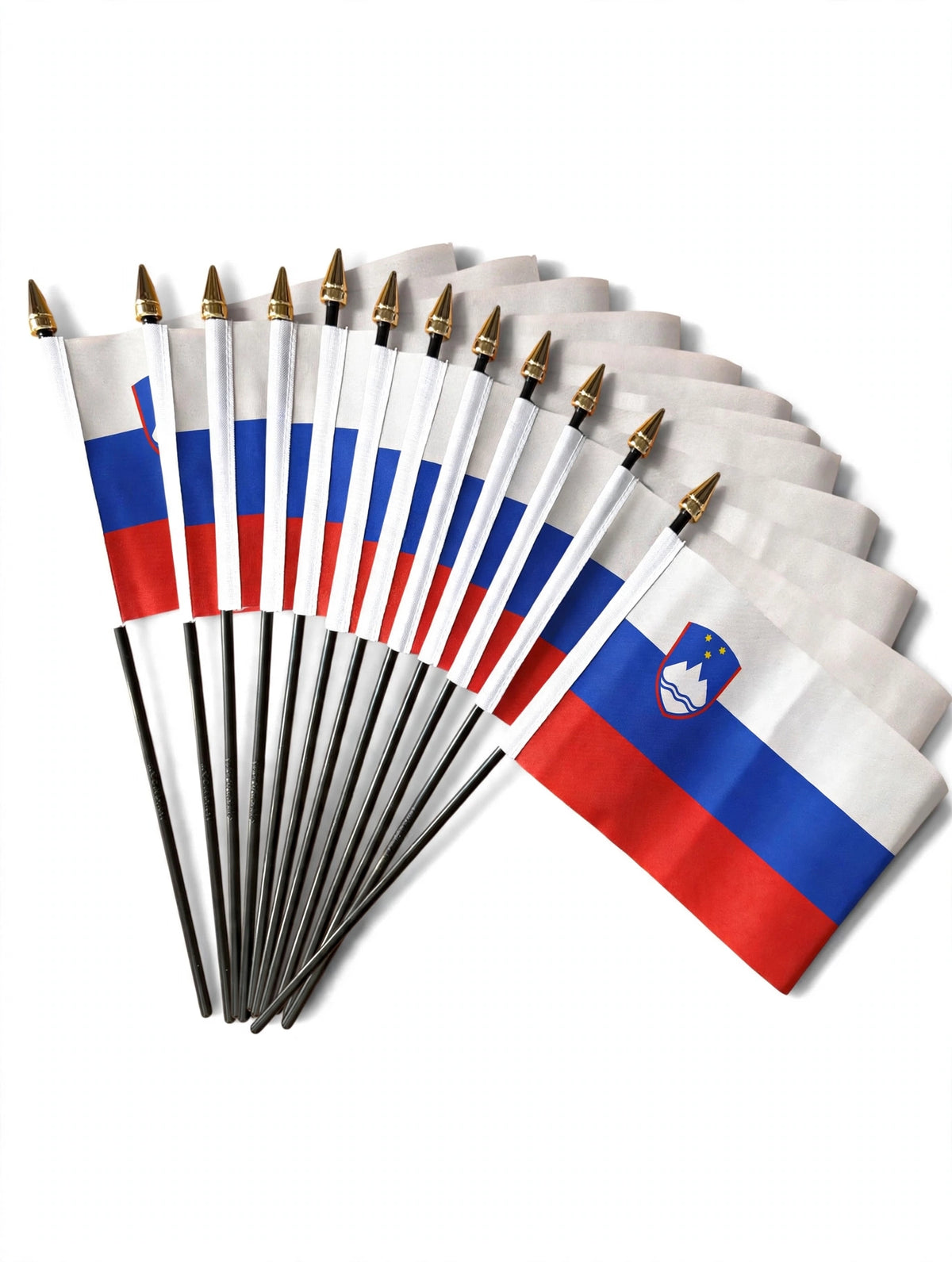 SLOVENIA SMALL HAND FLAGS Pack of 12