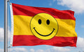 SPAIN HAPPY FACE FLAG 150cm x 90cm (5x3 feet)