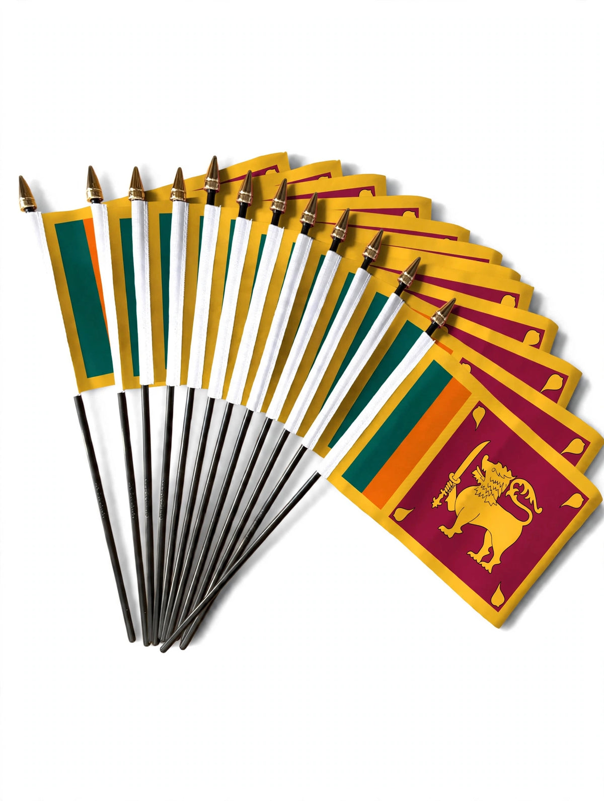 SRI LANKA SMALL HAND FLAGS Pack of 12