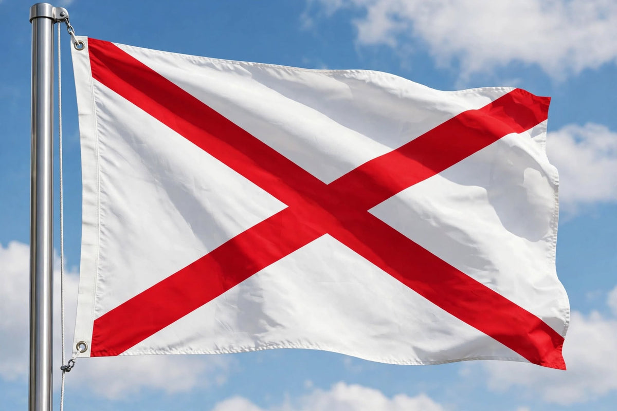 ST PATRICKS CROSS FLAG 150cm x 90cm (5x3 feet)
