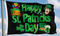 ST PATRICKS DAY FLAG (BLACK) 150cm x 90cm (5x3 feet)
