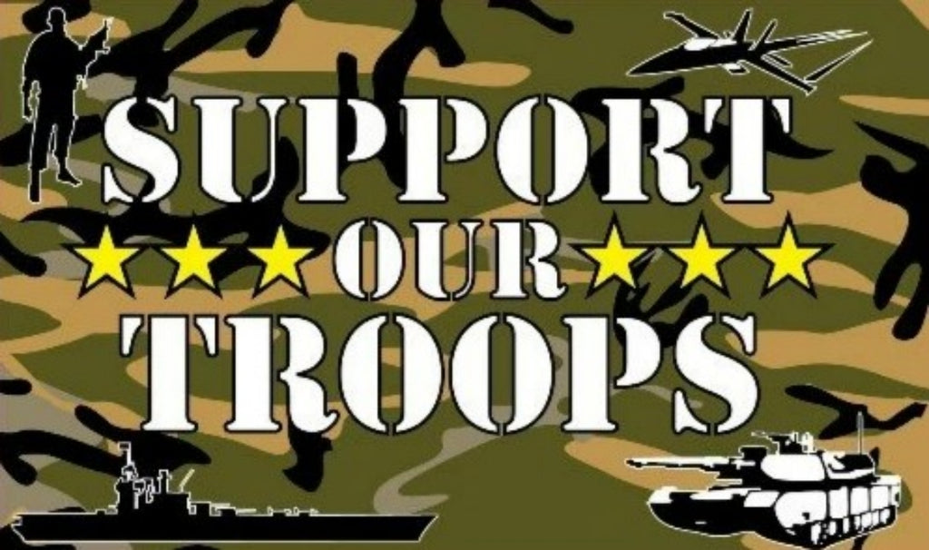 SUPPORT OUR TROOPS Camouflage 5x3 feet FLAG 150cm x 90cm