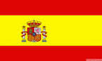 PACK OF 4 SPAIN WITH CREST MINI FLAG small 9"x6" GREAT FOR CRAFTS Spanish Espana