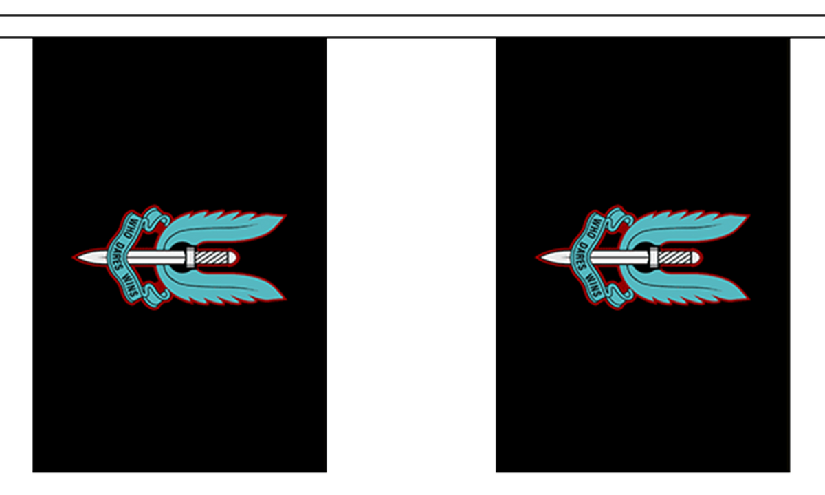 SPECIAL AIR SERVICE SAS 9 METRE BUNTING 30 FLAGS flag 22cm x 15cm