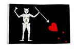 BLACKBEARD PIRATE (Edward Teach) Flag 150cm x 90cm (5ft x 3ft)