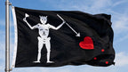 BLACKBEARD PIRATE (Edward Teach) Flag 150cm x 90cm (5ft x 3ft)