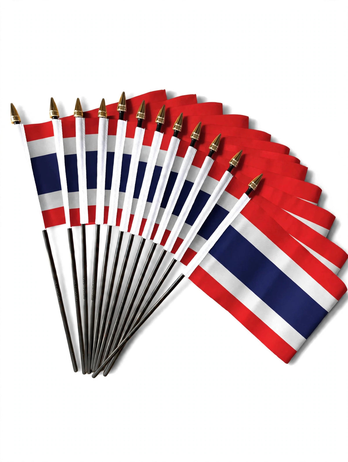 THAILAND SMALL HAND FLAGS Pack of 12