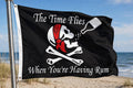TIME FLIES WHEN YOURE HAVING RUM 5 x 3 FLAG Polyester 150cm x 90cm flags PIRATE
