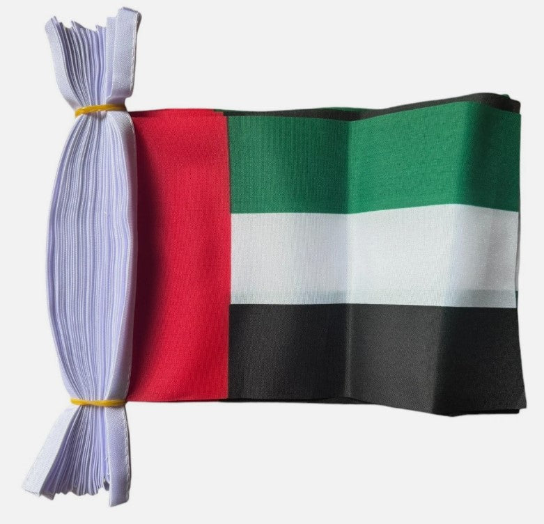UNITED ARAB EMIRATES 9 METRE BUNTING 30 FLAGS flag 22cm x 15cm