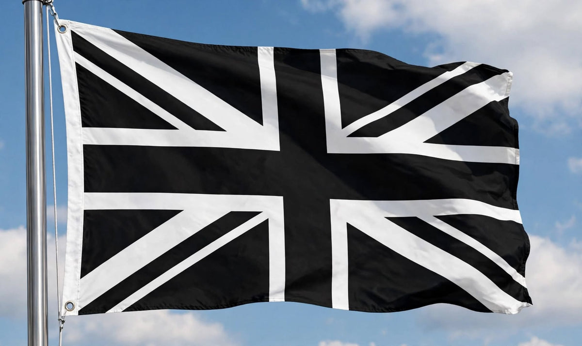 UNION JACK BLACK FLAG 150cm x 90cm (5x3 feet)