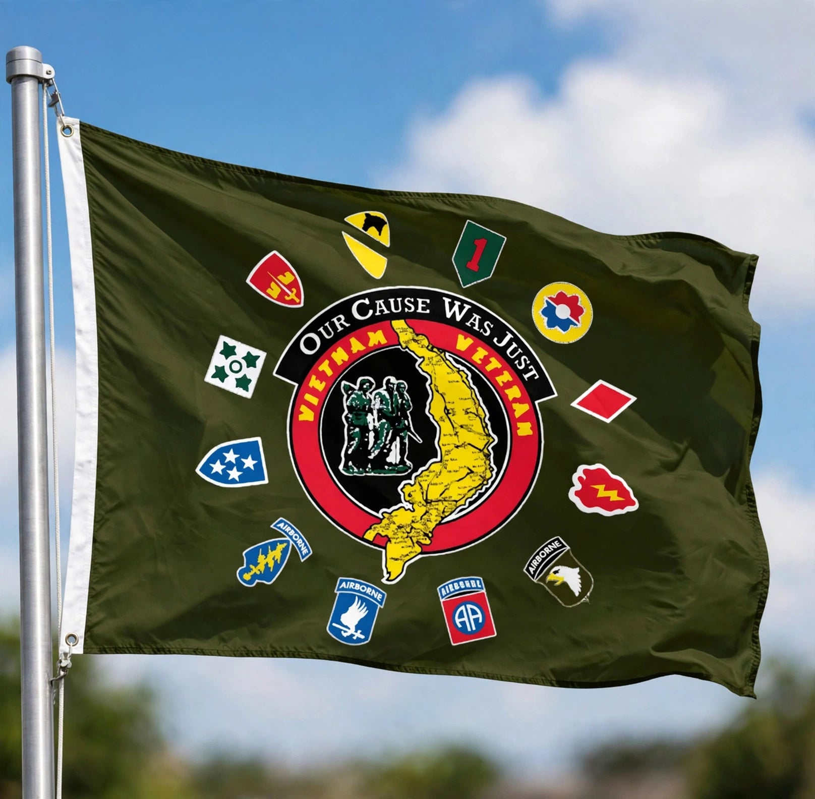 VIETNAM VETERANS flag 5X3 feet USA American military WAR FLAGS