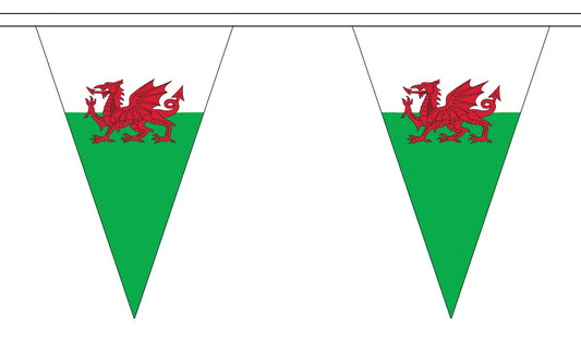 WALES FLAG BUNTING 12 Metres