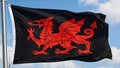 WELSH DRAGON BLACK 5 X 3 FEET FLAG Wales cymru