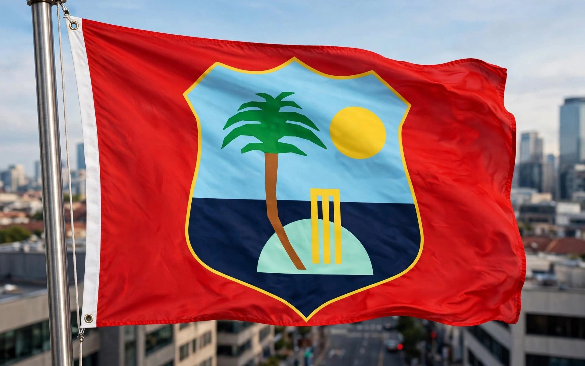 WEST INDIES CRICKET 5 X 3 FEET FLAG polyester fabric TEAM WINDIES CARIBBEAN
