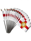 WEST RIDING OF YORKSHIRE SMALL HAND FLAGS Pack of 12