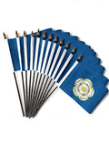 YORKSHIRE SMALL HAND FLAGS Pack of 12