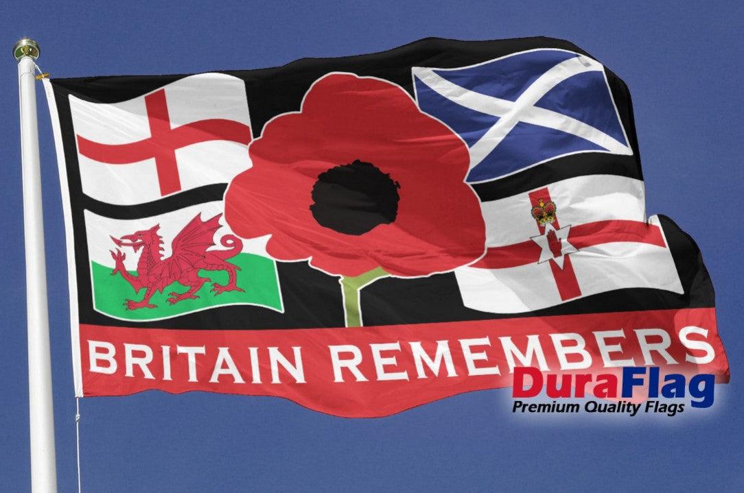 Britain Remembers Small DuraFlag Rope and Toggled 3ft x 2ft