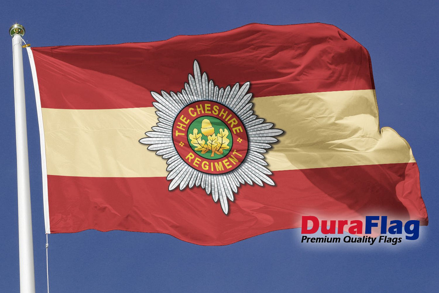 CHESHIRE REGIMENT DuraFlag Rope and Toggled (5ft x 3ft)