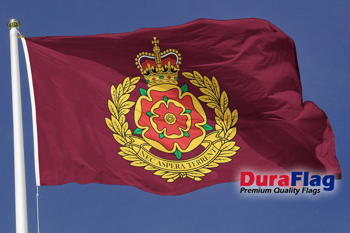 DUKE OF LANCASTER REGIMENT 90cm x 60cm FLAG DURAFLAG Hard Wearing Rope & Toggle
