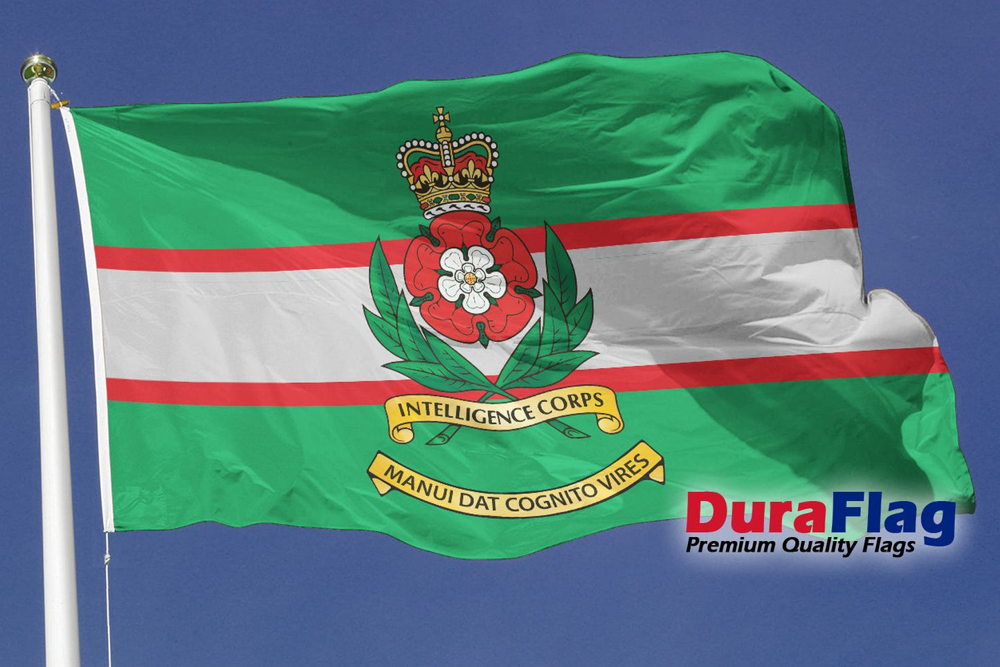 INTELLIGENCE CORPS DURAFLAG 150cm x 90cm 5x3 FT HIGH QUALITY FLAG ROPE & TOGGLE