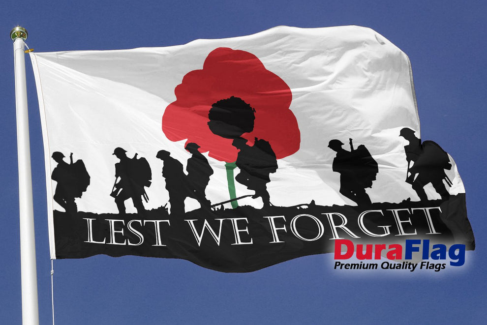 LEST WE FORGET (Army) Large DuraFlag Rope and Toggled (8ft x 5ft) COFF ...