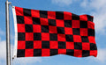 BLACK AND RED CHECKERED 5x3 feet FLAG 150cm x 90cm