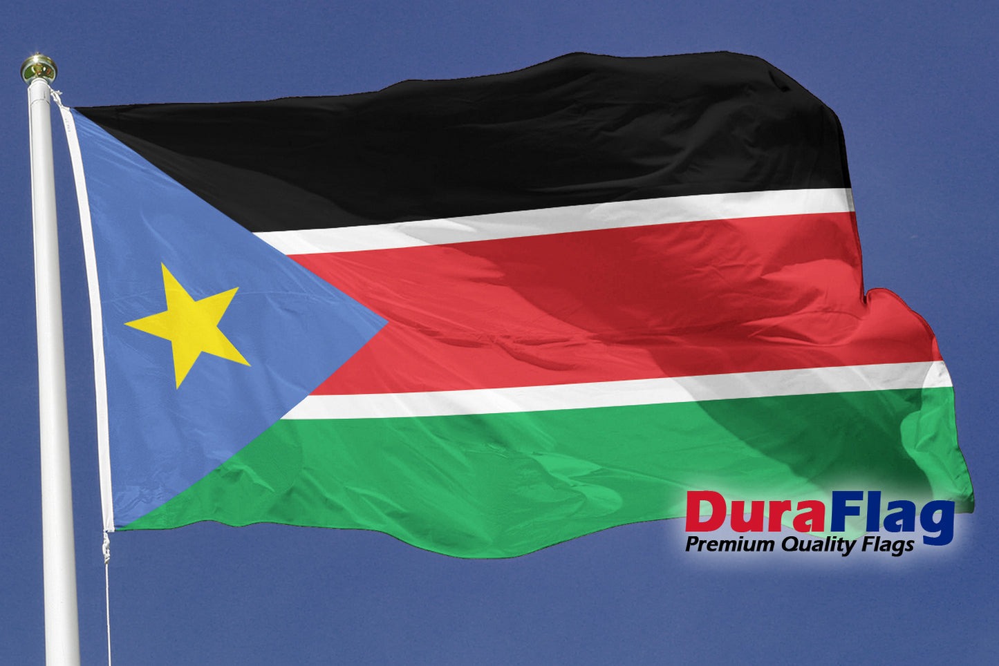 Sudan South Courtesy DuraFlag Rope and Toggled (20in x 12in)