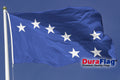Starry Plough Royal Blue Courtesy DuraFlag Rope and Toggled (20in x 12in)