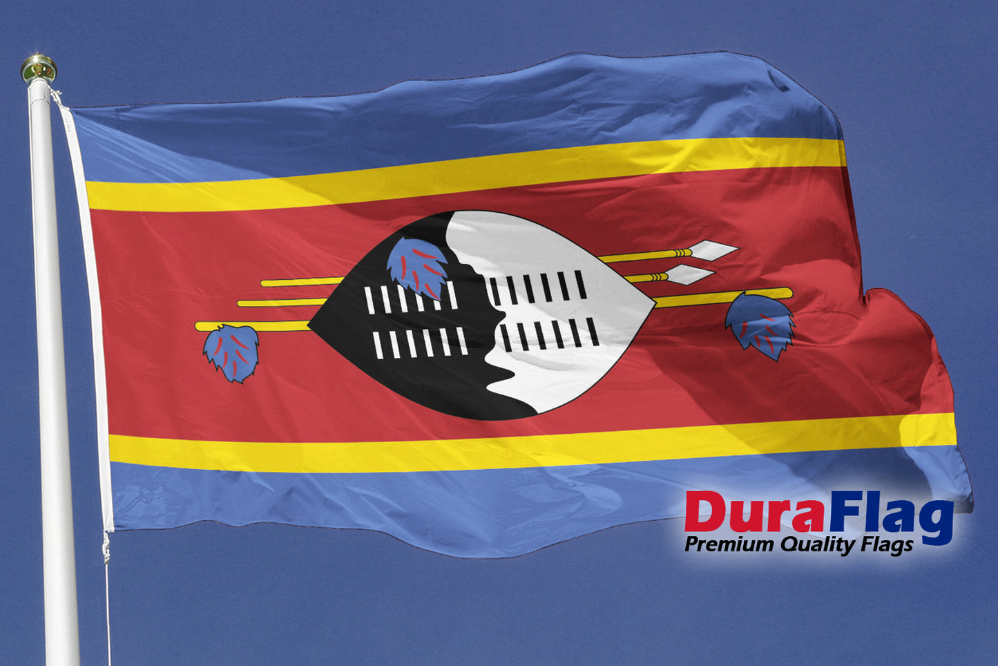 Swaziland Courtesy DuraFlag Rope and Toggled (20in x 12in)