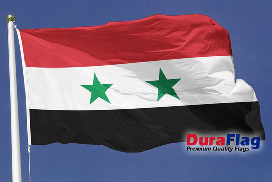 Syria Courtesy DuraFlag Rope and Toggled (20in x 12in)