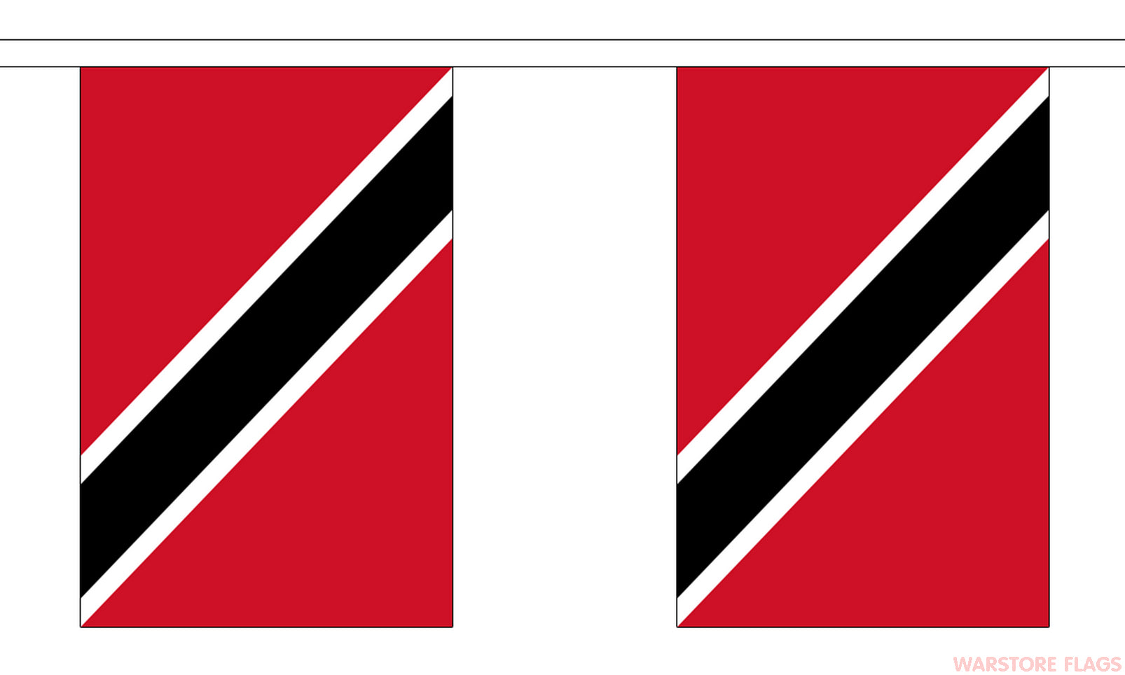 TRINIDAD AND TOBAGO BUNTING 9M FLAG CARIBBEAN FLAGS